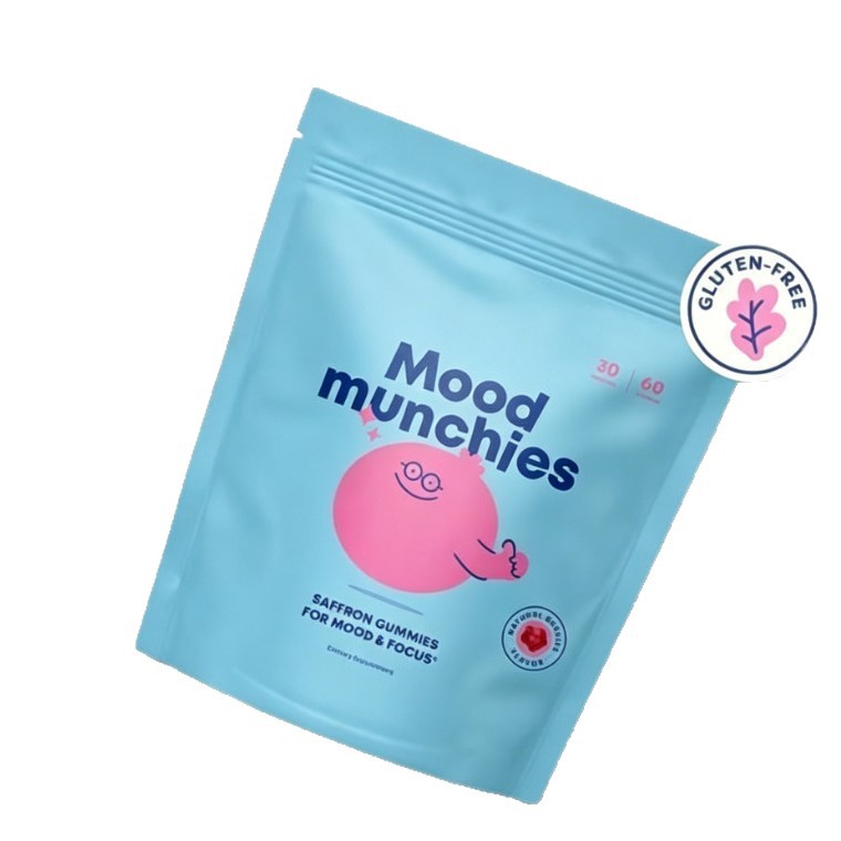 Mood Munchies Saffron Gummies, Gluten-Free Supplement for Mood Balance & Focus