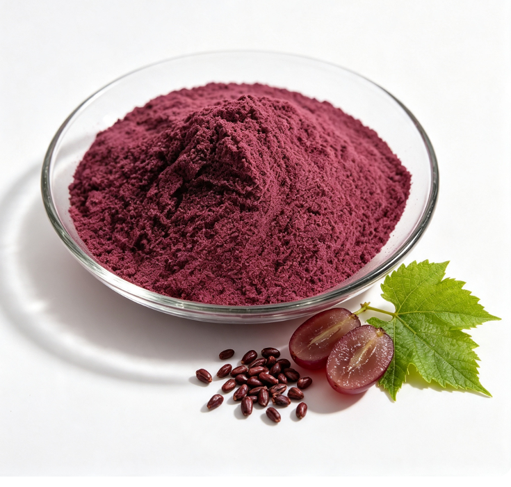 Grape Seed Extract Powder Standardized 95% Proanthocyanidins, Natural Antioxidant Botanical Raw Material for Dietary Supplement Bulk Wholesale