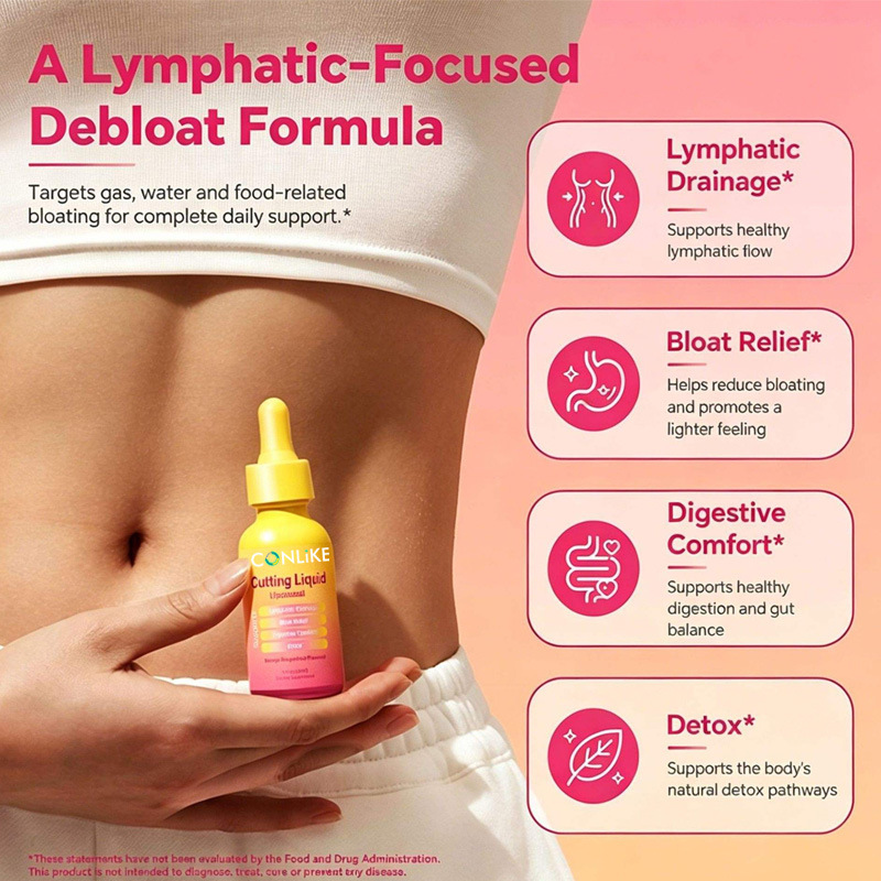 Liposomal Cutting Drops 30ml Mango Dragonfruit Flavor, Lymphatic Drainage, Bloating Relief, Digestive Comfort & Detox Dietary Supplement